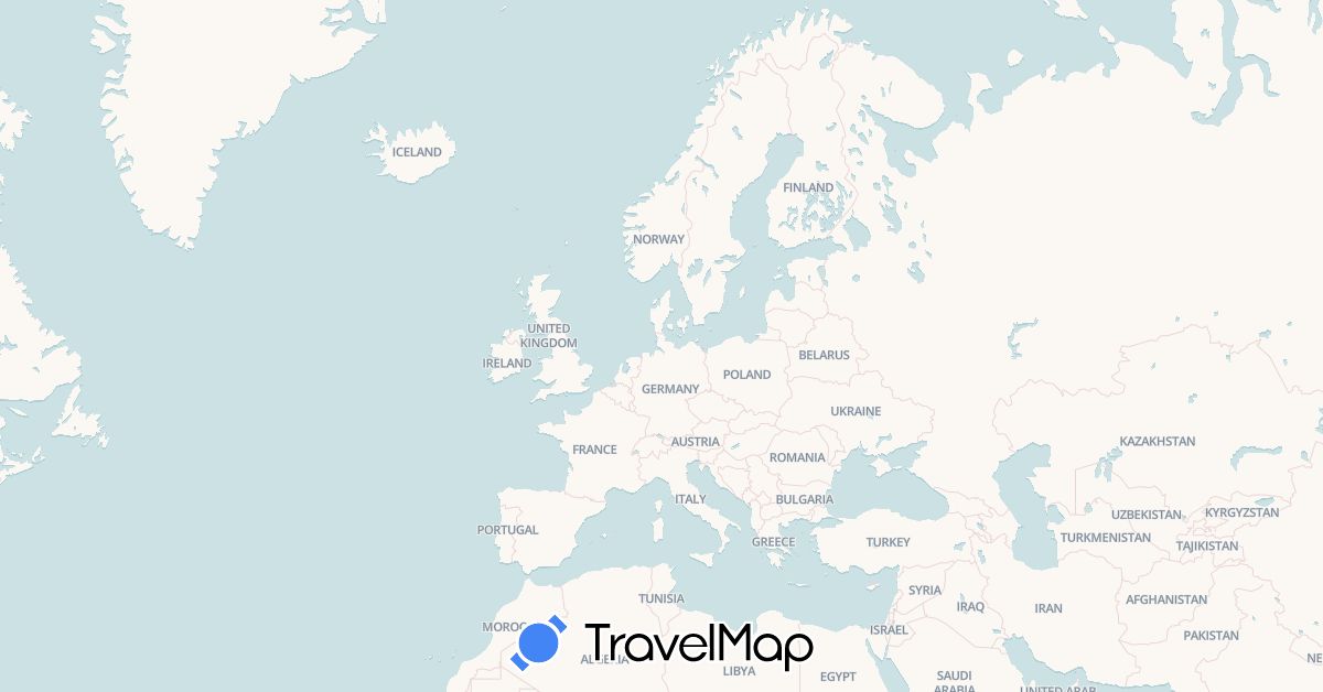 TravelMap itinerary: driving in Albania, Germany, Denmark, Spain, Finland, France, United Kingdom, Greece, Montenegro, Netherlands, Norway, Poland, Portugal, Serbia, Sweden (Europe)